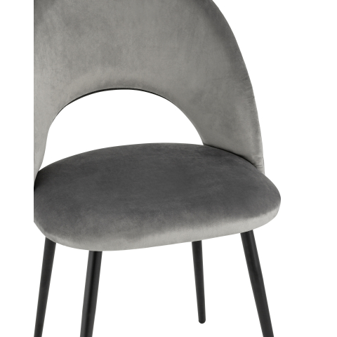 Стул Меган NEW велюр с ромбами серый