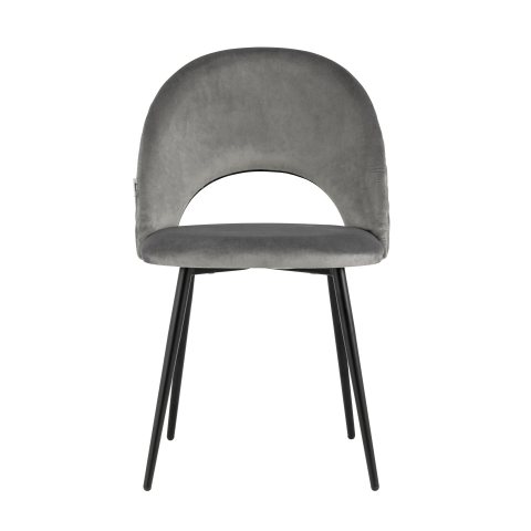 Стул Меган NEW велюр с ромбами серый