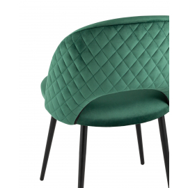Стул Меган NEW велюр с ромбами зелёный