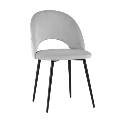 Стул Меган велюр светло-серый