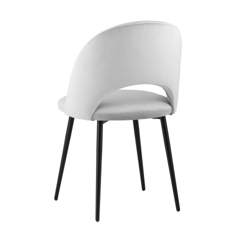 Стул Меган велюр светло-серый