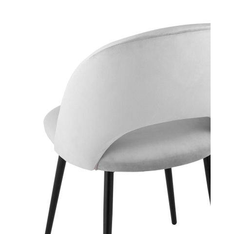 Стул Меган велюр светло-серый