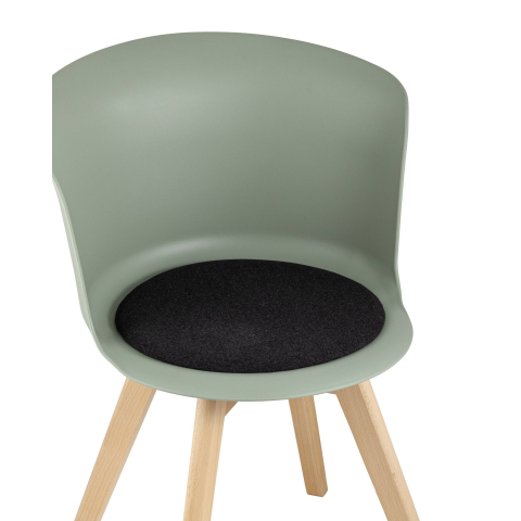 Стул Blossom с подушкой серо-зеленый