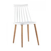 Пластиковый стул Морган цвет белый ножки деревянные