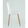 Пластиковый стул Морган цвет белый ножки деревянные
