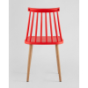 Пластиковый стул Морган красный ножки деревянные