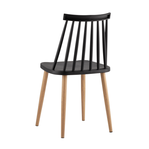 Стул Морган пластиковый черный 4 шт