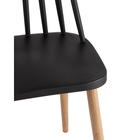 Стул Морган пластиковый черный 4 шт