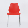 Стул Лилу хром металл, стопируемый, красный