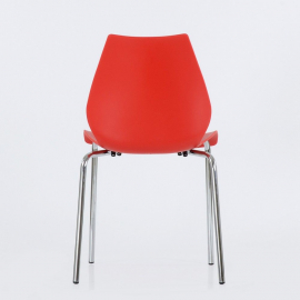 Стул Лилу хром металл, стопируемый, красный