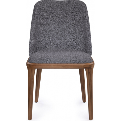 Стул Nensy каркас темный орех, ткань серая