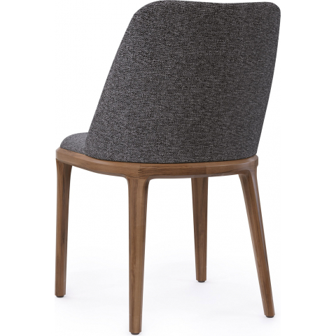 Стул Nensy каркас темный орех, ткань серая