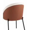 Стул обеденный Adelinde бежевый с коричневой экокожей