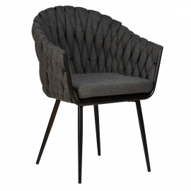 Стул обеденный MATILDA, цвет сиденья графитовый (LAR-275-21), цвет основания черный