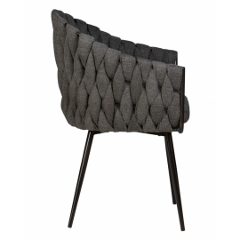 Стул обеденный MATILDA, цвет сиденья графитовый (LAR-275-21), цвет основания черный