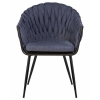 Стул обеденный MATILDA, цвет сиденья синий (LAR-275-29), цвет основания черный