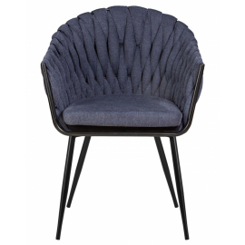 Стул обеденный MATILDA, цвет сиденья синий (LAR-275-29), цвет основания черный