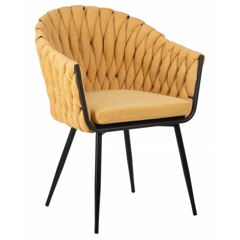 Стул обеденный MATILDA, цвет сиденья желтый (LAR-275-8), цвет основания черный