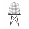 Стул обеденный Eiffel черный с черной подушкой