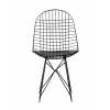 Стул обеденный Eiffel черный с черной подушкой