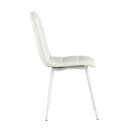 Стул Oliver экокожа белый белые ножки