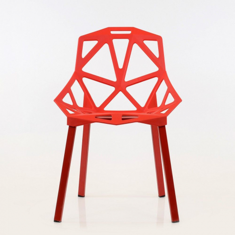 Пластиковый стул One красный