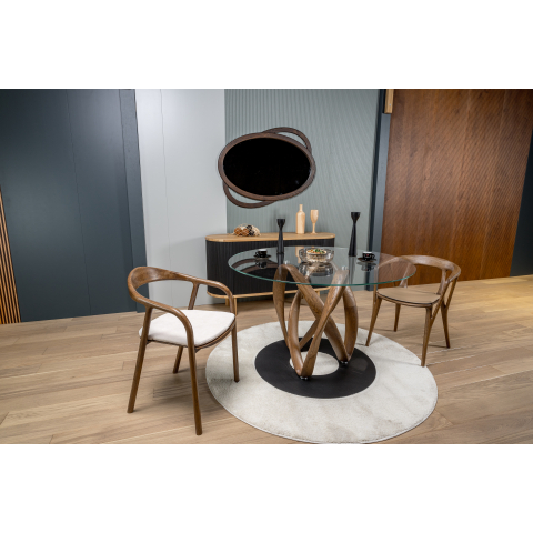 Деревянное кресло Осмо с подлокотниками цвет терра