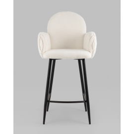 Стул полубарный Wave Stripes букле белый