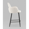 Стул полубарный Wave Stripes букле белый