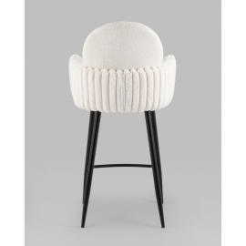 Стул полубарный Wave Stripes букле белый