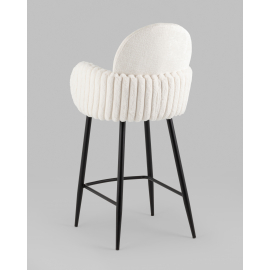 Стул полубарный Wave Stripes букле белый