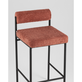 Стул полубарный Балла букле коралловый