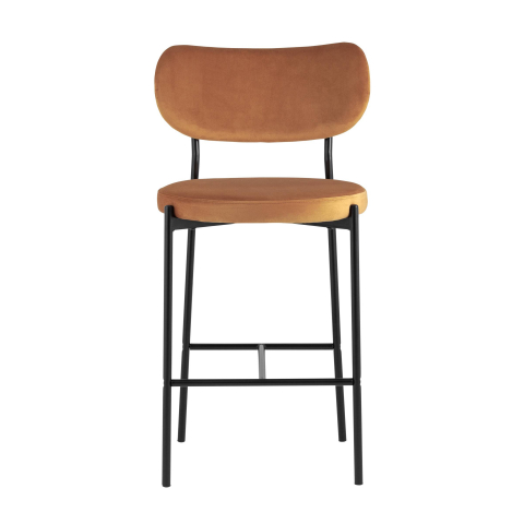 Стул полубарный Барбара велюр терракотовый