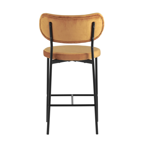 Стул полубарный Барбара велюр терракотовый