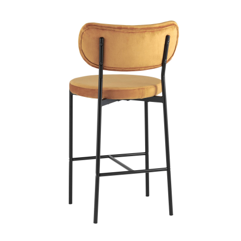 Стул полубарный Барбара велюр терракотовый