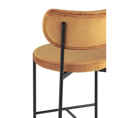 Стул полубарный Барбара велюр терракотовый