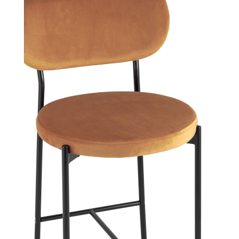 Стул полубарный Барбара велюр терракотовый