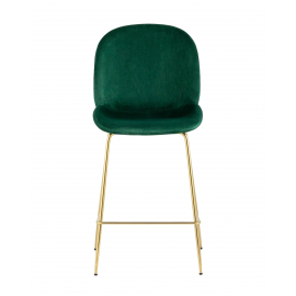 Стул полубарный Beetle со спинкой изумрудный