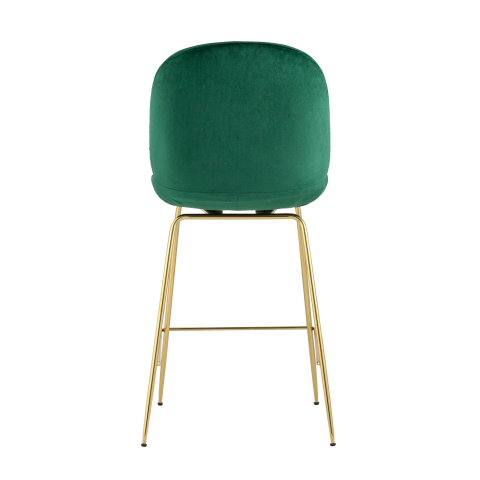 Стул полубарный Beetle со спинкой изумрудный