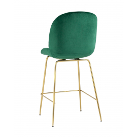 Стул полубарный Beetle со спинкой изумрудный