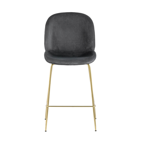 Стул полубарный Beetle со спинкой серый