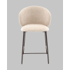 Стул полубарный Блейз букле капучино, каркас серо-коричневый