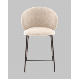 Стул полубарный Блейз букле капучино, каркас серо-коричневый