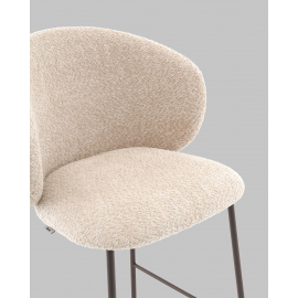 Стул полубарный Блейз букле капучино, каркас серо-коричневый