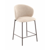 Стул полубарный Блейз букле капучино, каркас серо-коричневый