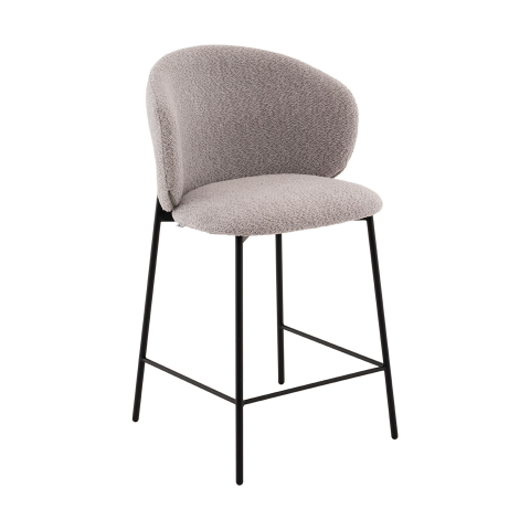 Стул полубарный Блейз букле светло-серый
