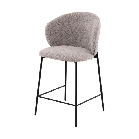 Стул полубарный Блейз букле светло-серый