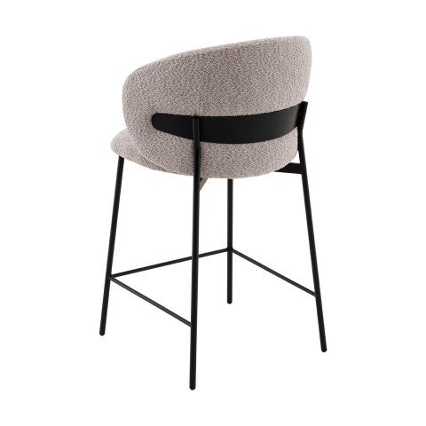 Стул полубарный Блейз букле светло-серый