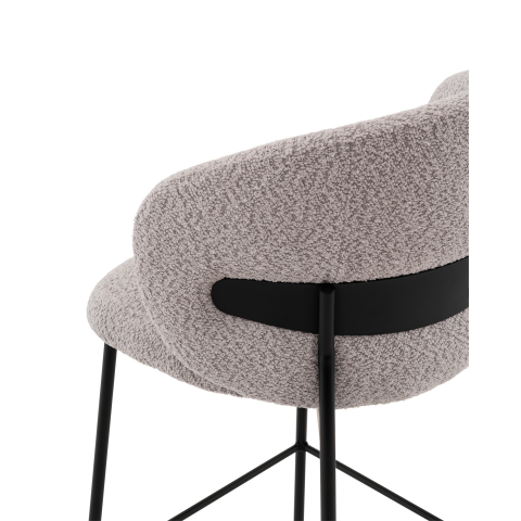 Стул полубарный Блейз букле светло-серый