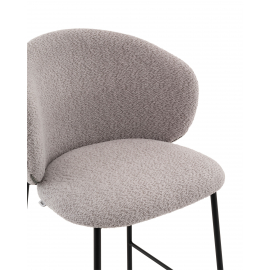 Стул полубарный Блейз букле светло-серый